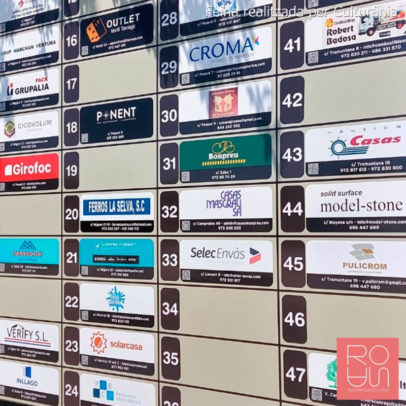 Cartell informatiu entrada polígons